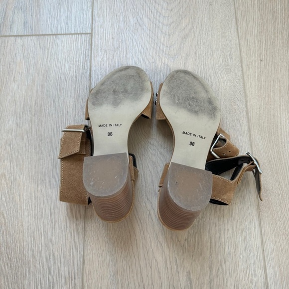 Rebecca Minkoff Sophia Suede Studded Flower Studded Block Heel Sandal - Picture 6 of 6